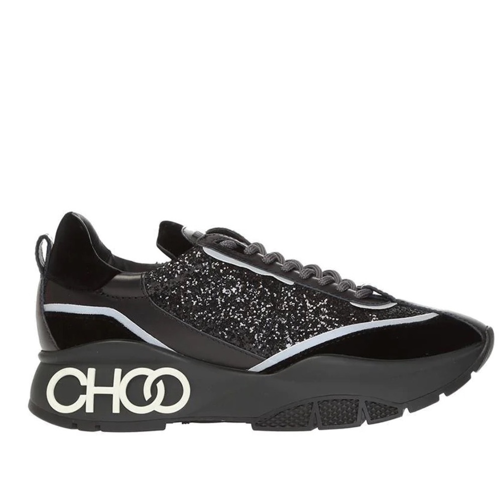 9 Jimmy Choo Black & White Shimmer Shoes
Raine galactica glitter sneakers 8.5 - Picture 3 of 11